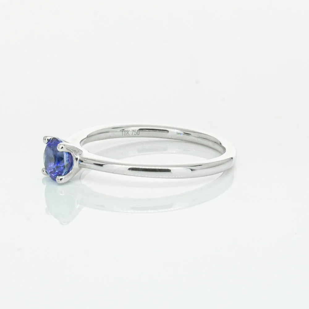 18ct White Gold .77ct Sapphire Melba Ring