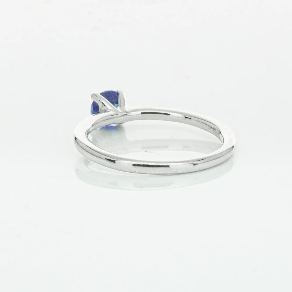 18ct White Gold .77ct Sapphire Melba Ring