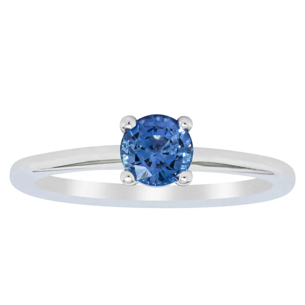 18ct White Gold .77ct Sapphire Melba Ring