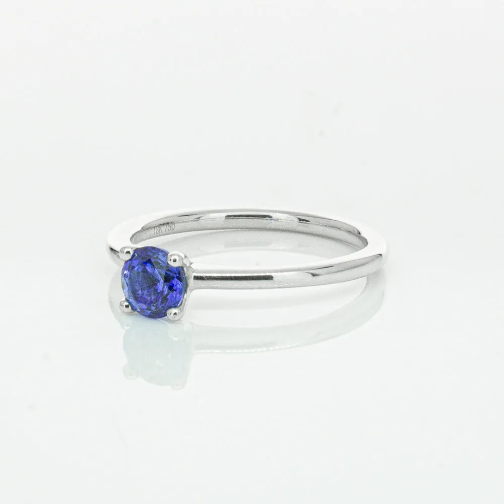 18ct White Gold .77ct Sapphire Melba Ring