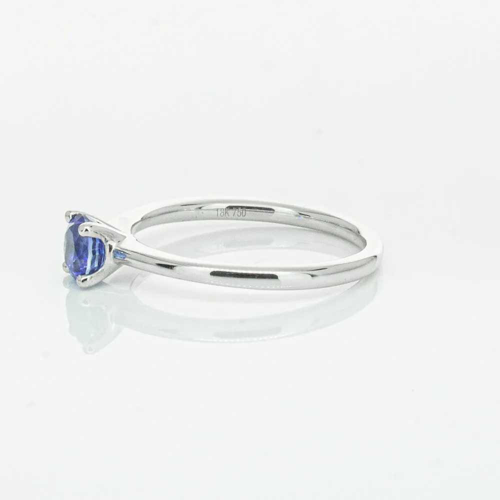 18ct White Gold .77ct Sapphire Melba Ring