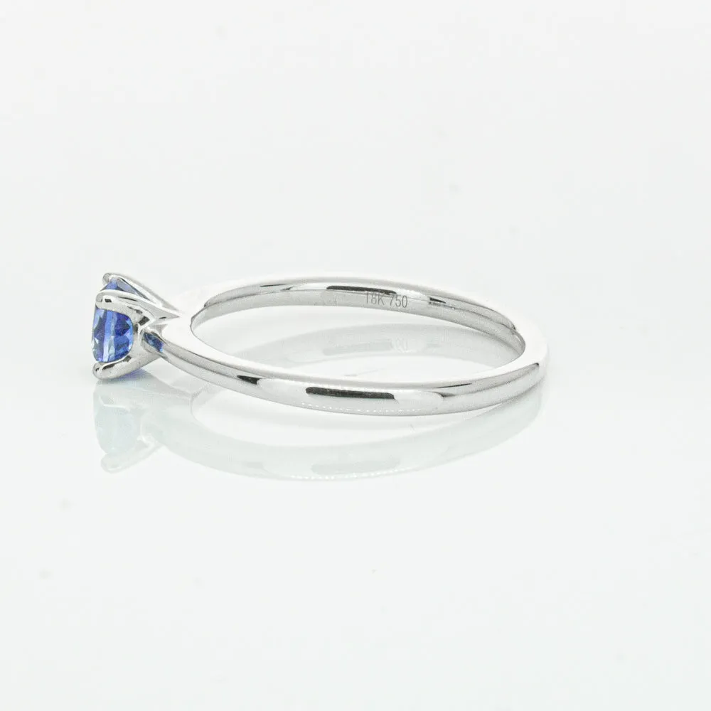 18ct White Gold .77ct Sapphire Melba Ring