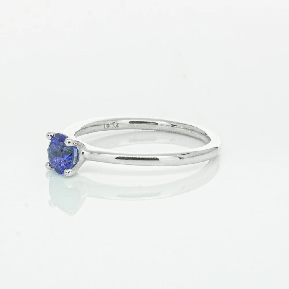 18ct White Gold .77ct Sapphire Melba Ring