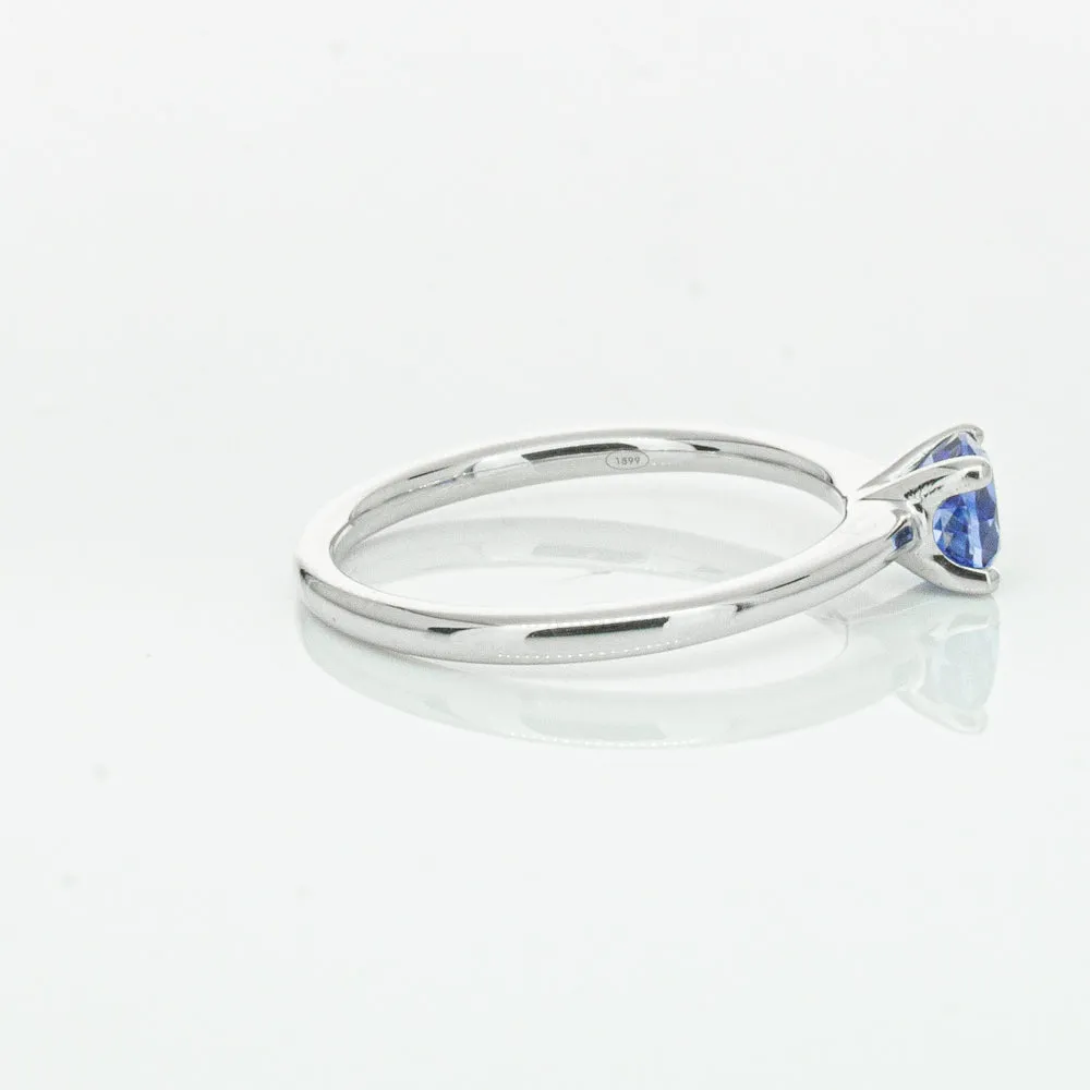 18ct White Gold .77ct Sapphire Melba Ring