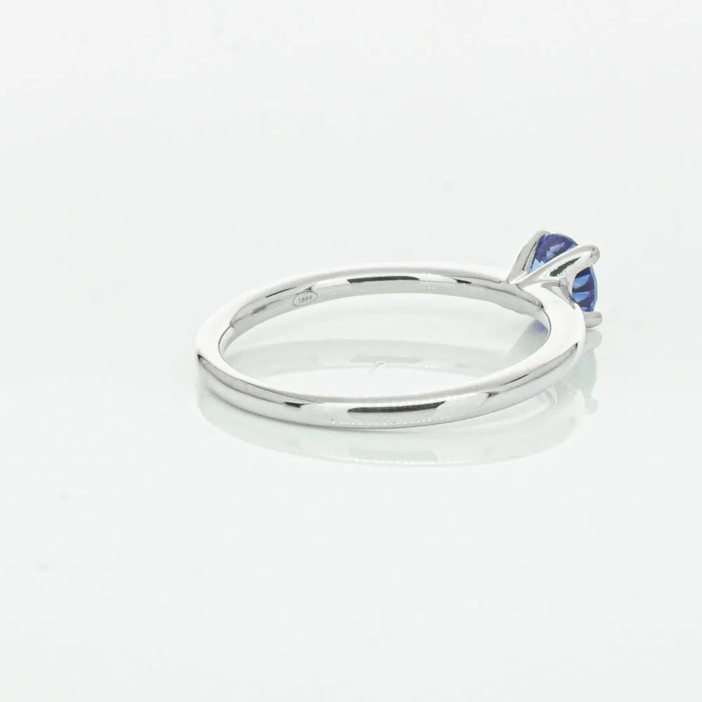 18ct White Gold .77ct Sapphire Melba Ring