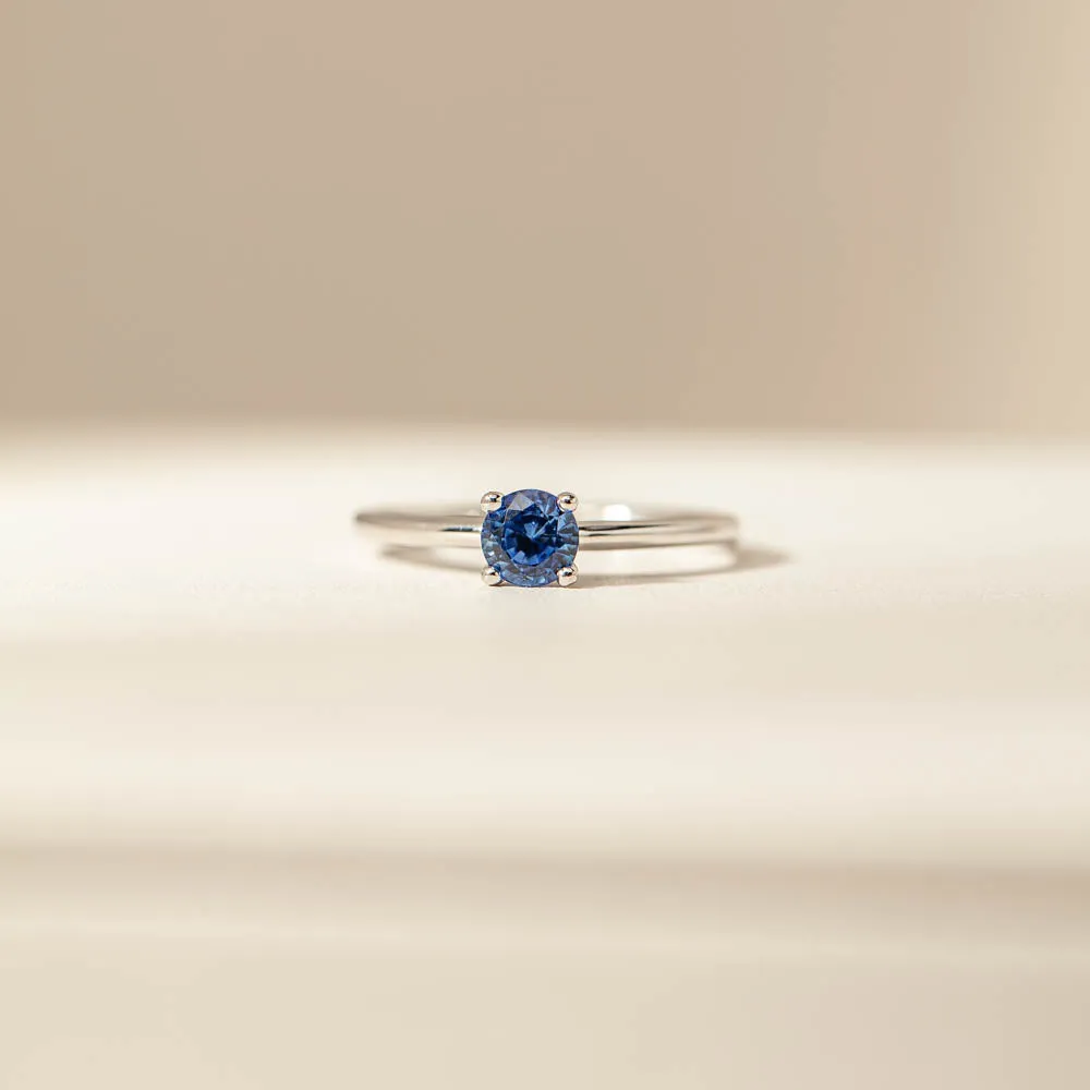 18ct White Gold .77ct Sapphire Melba Ring