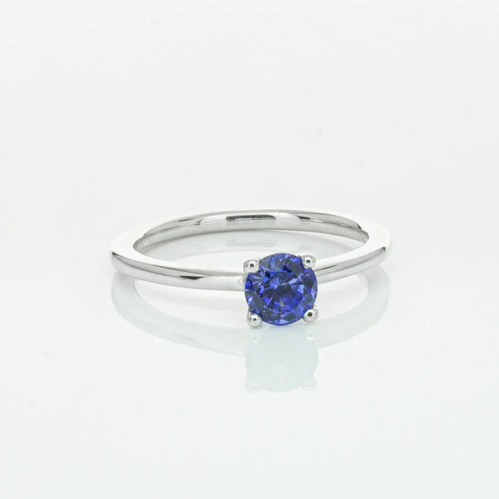 18ct White Gold .77ct Sapphire Melba Ring