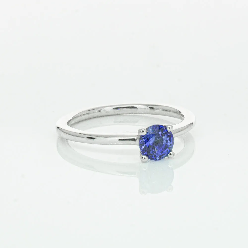 18ct White Gold .77ct Sapphire Melba Ring