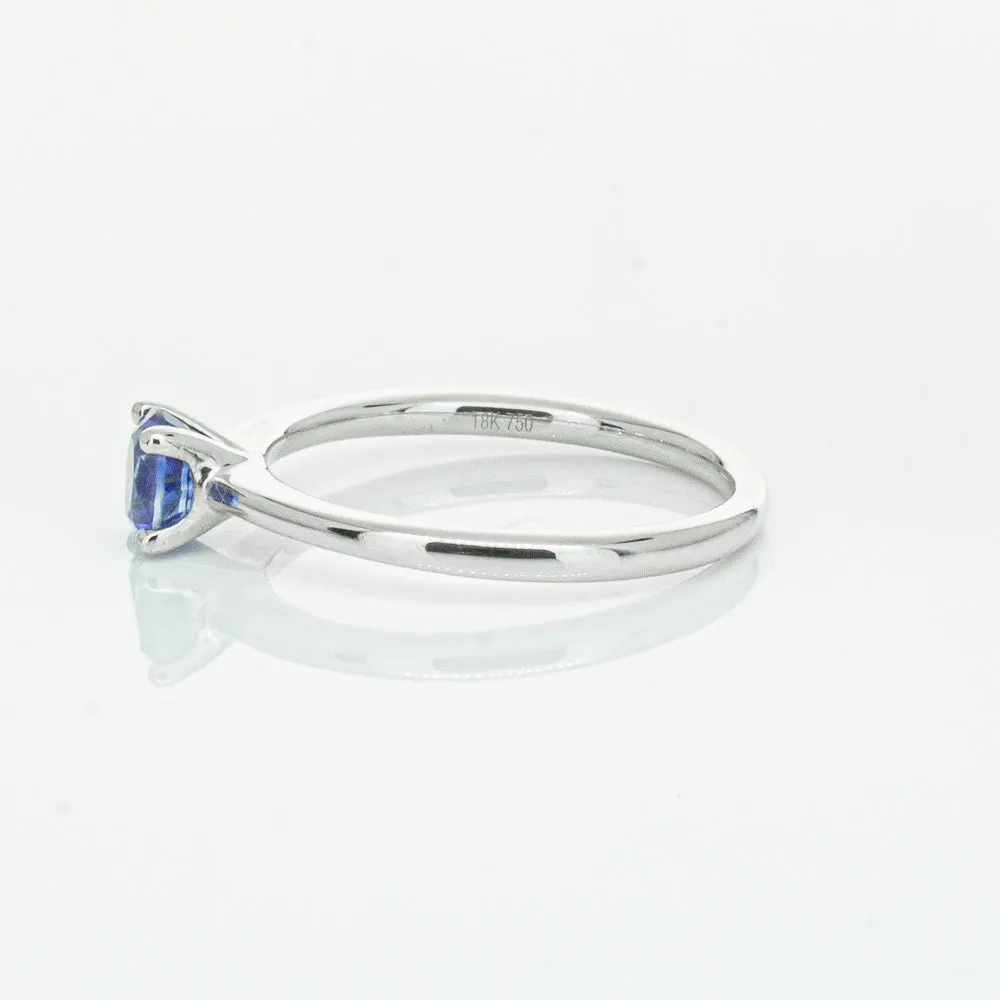 18ct White Gold .77ct Sapphire Melba Ring