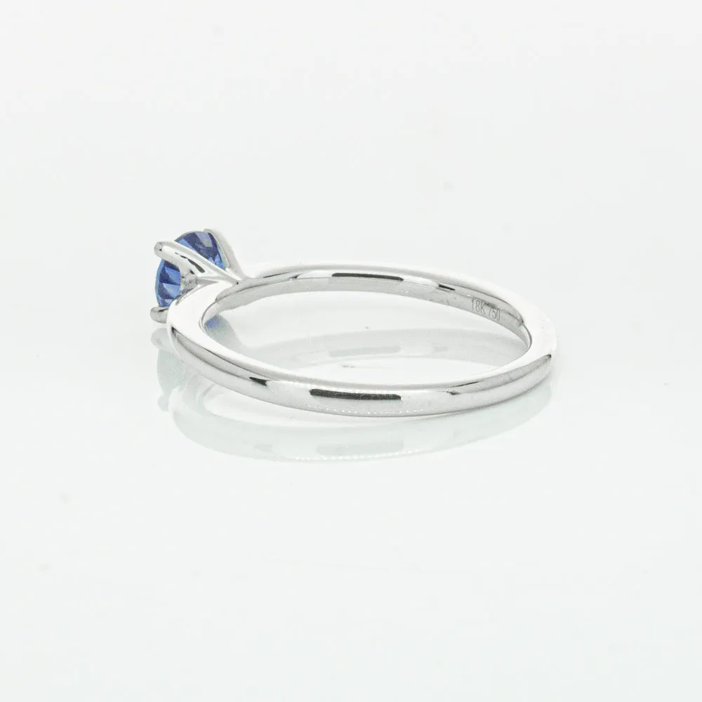 18ct White Gold .77ct Sapphire Melba Ring