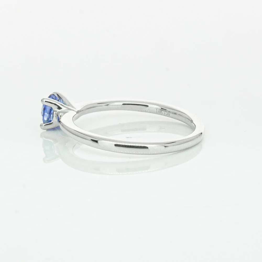 18ct White Gold .77ct Sapphire Melba Ring