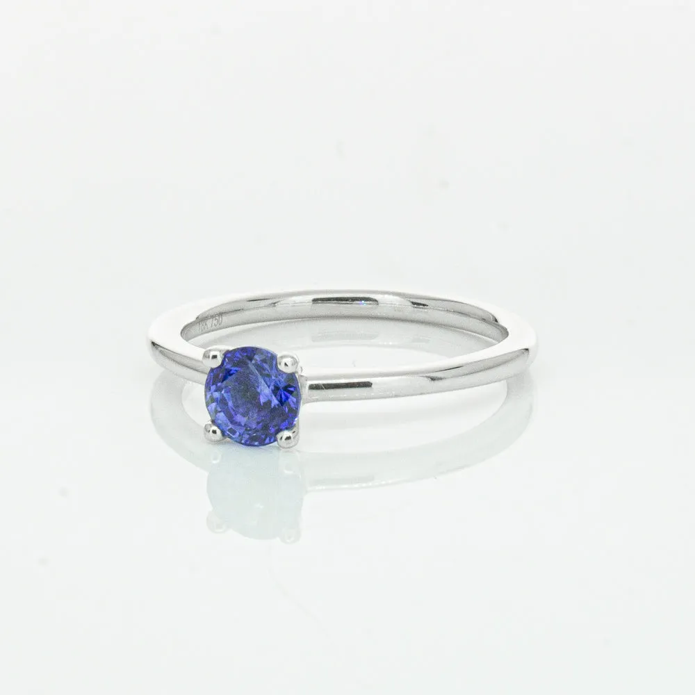 18ct White Gold .77ct Sapphire Melba Ring