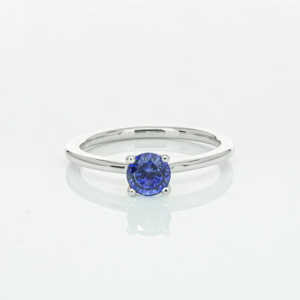 18ct White Gold .77ct Sapphire Melba Ring