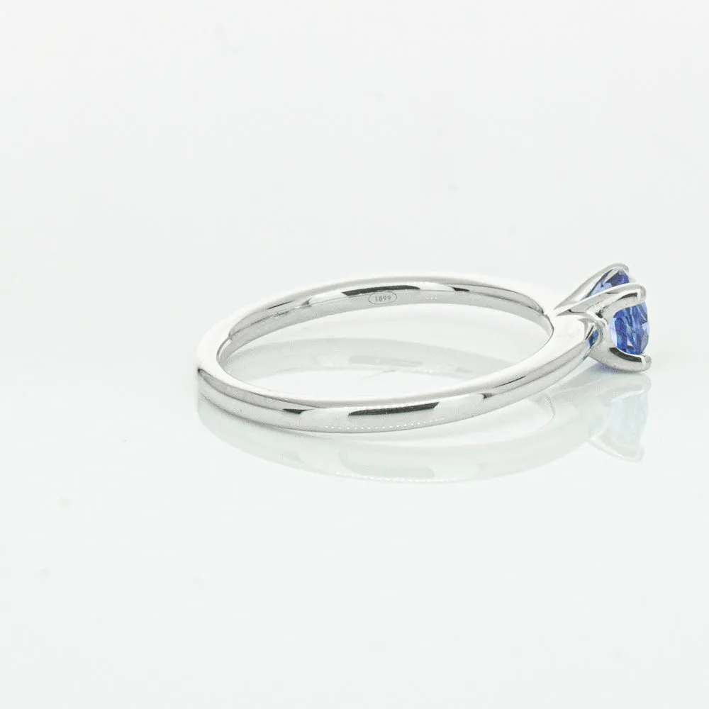 18ct White Gold .77ct Sapphire Melba Ring