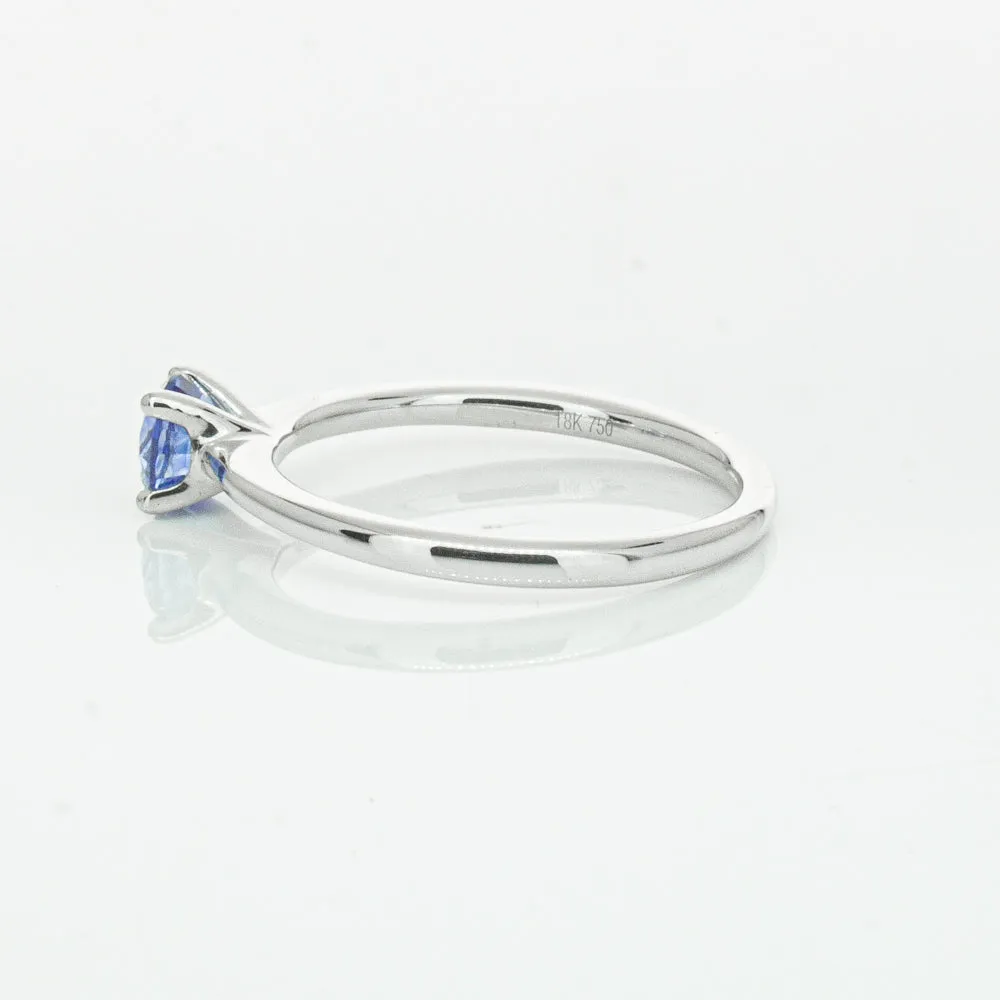 18ct White Gold .77ct Sapphire Melba Ring