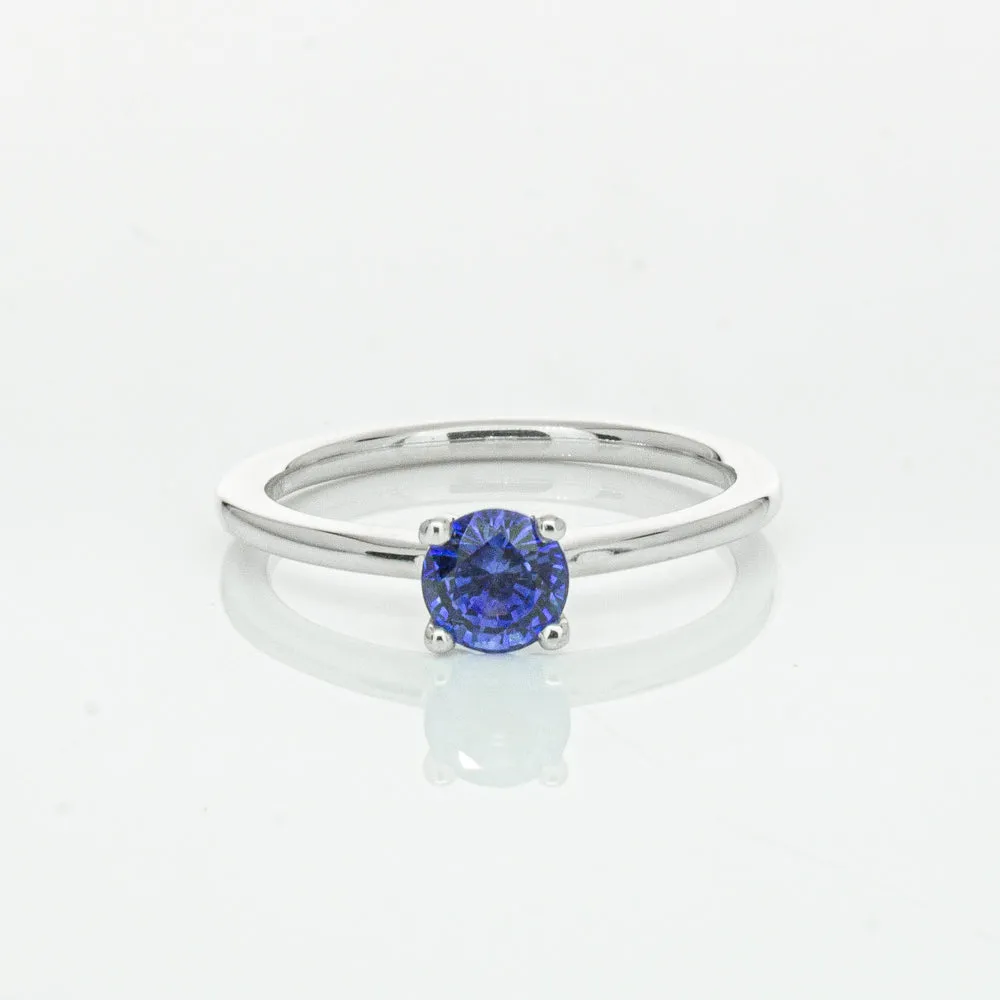 18ct White Gold .77ct Sapphire Melba Ring