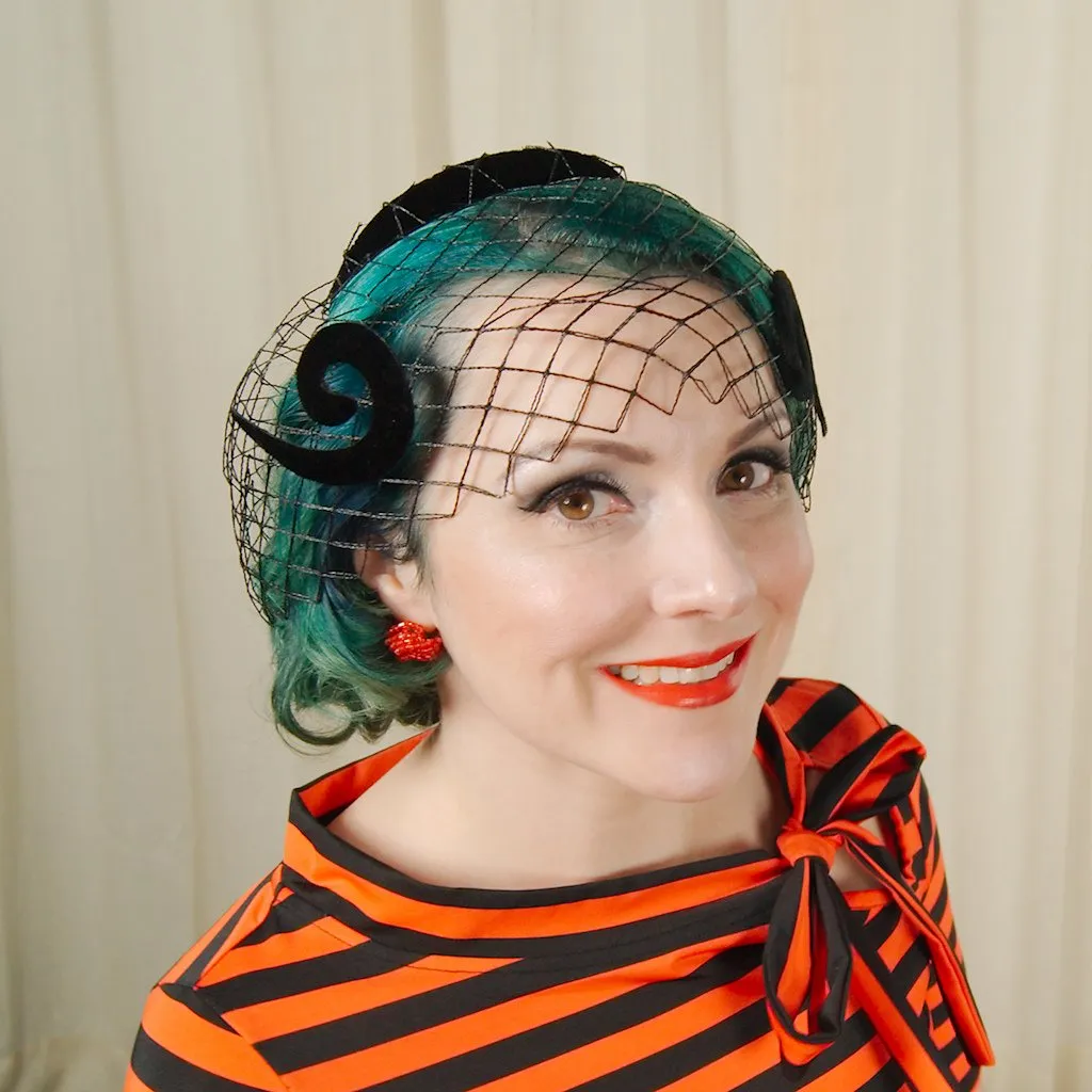 1950s Velvet Swirl Hat