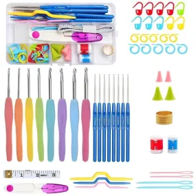 52 Pcs Crochet Hook Set / Knitting Kit Needles Set