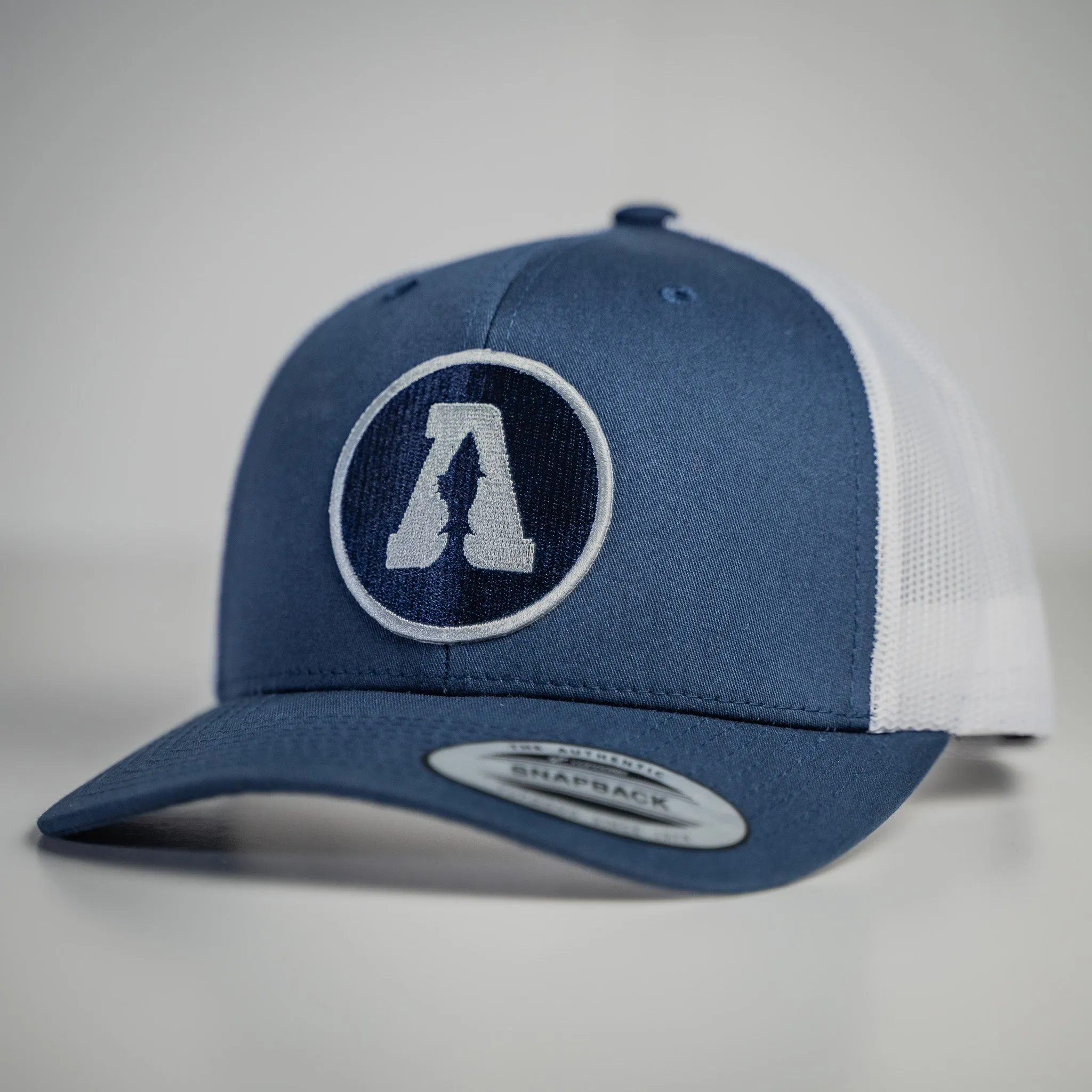 'A is for Anglers' Trucker - Navy & White