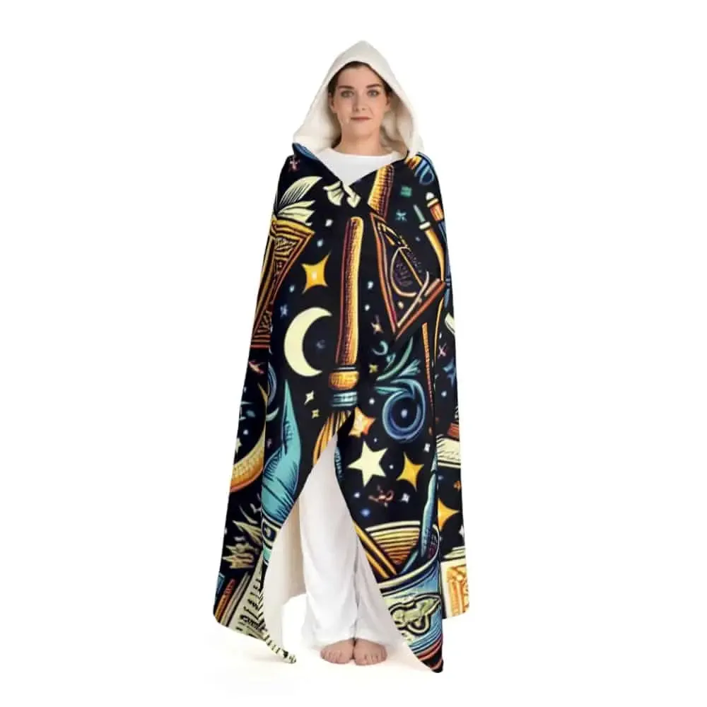 Adeline Blackthorn - Magical Hooded Sherpa Fleece Blanket