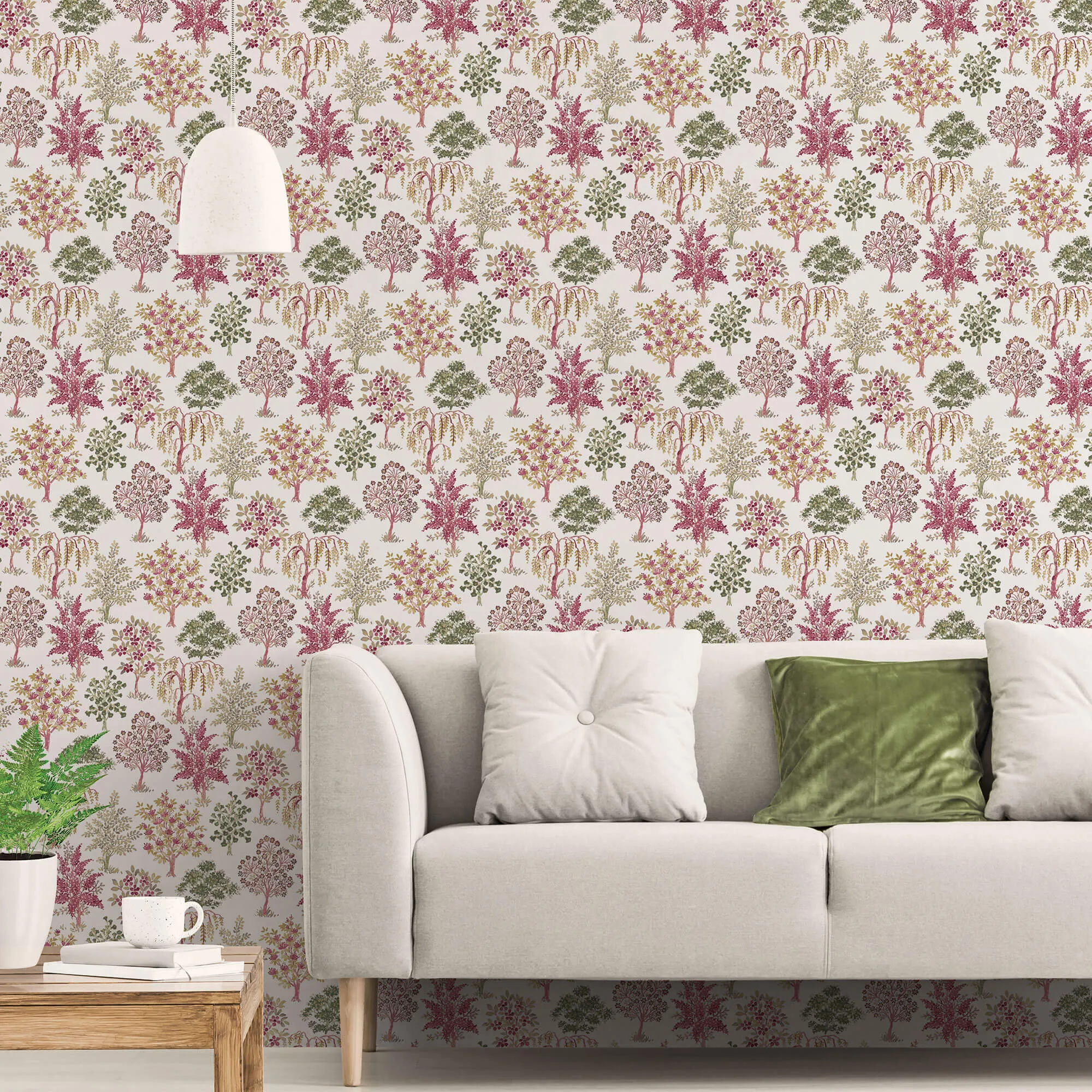 Alberi Trees Red Wallpaper from the Into the Wild Collection