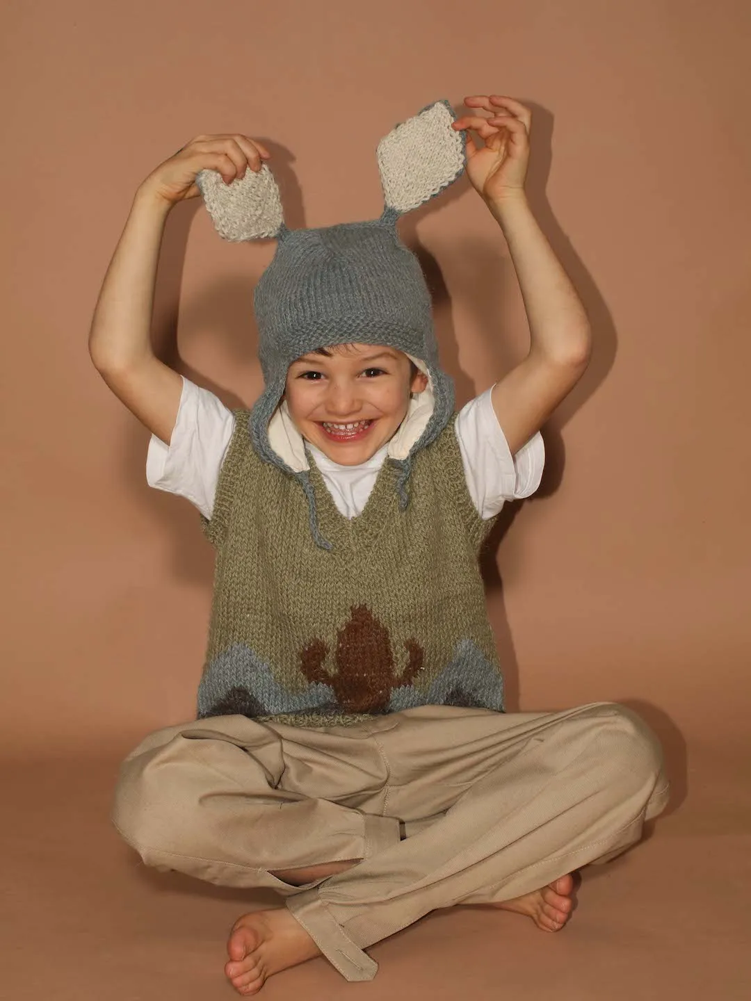 Argentinian Alpaca kids Bunny hat