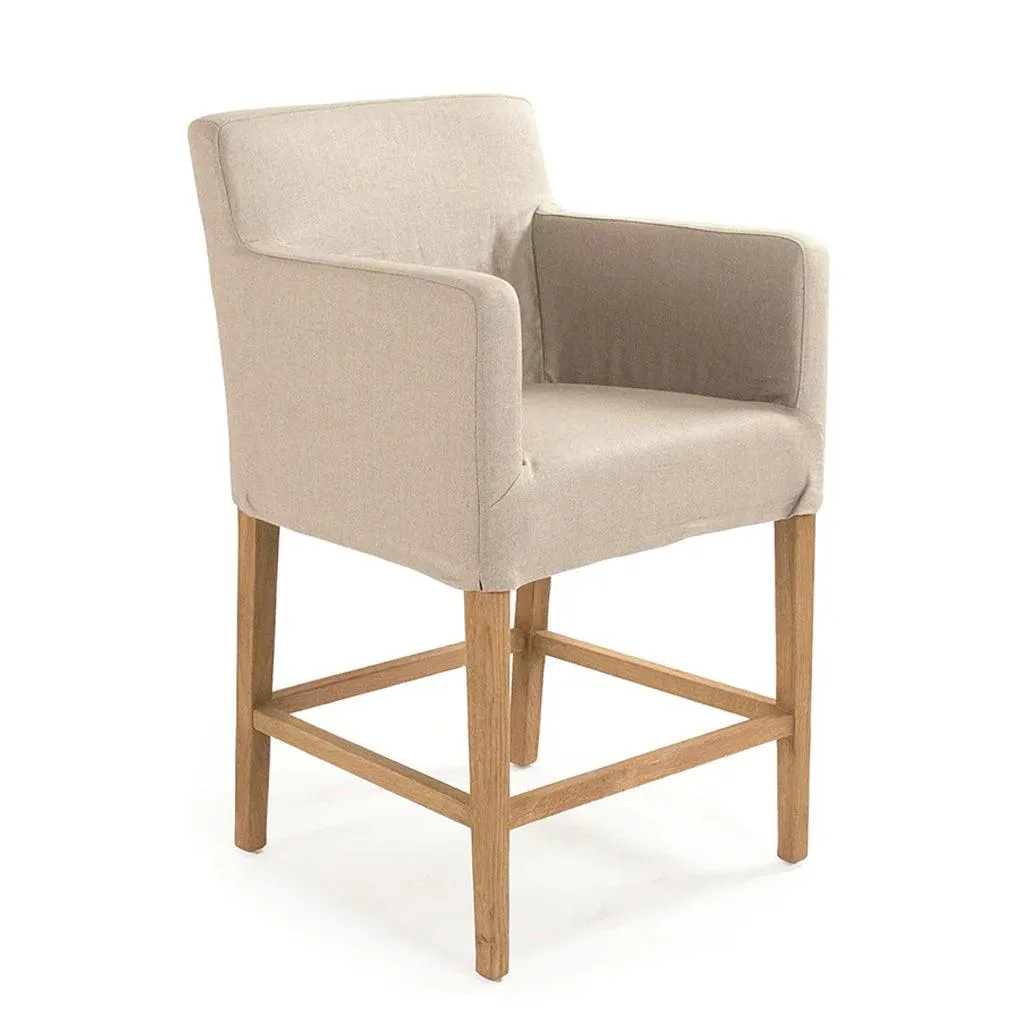 Avignon Natural Slipcover Counter Stool