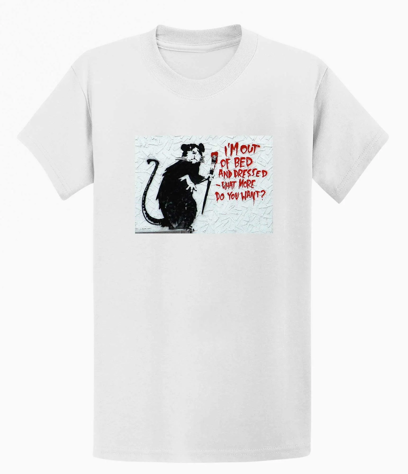 Banksy T-shirt - I'm out of Bed