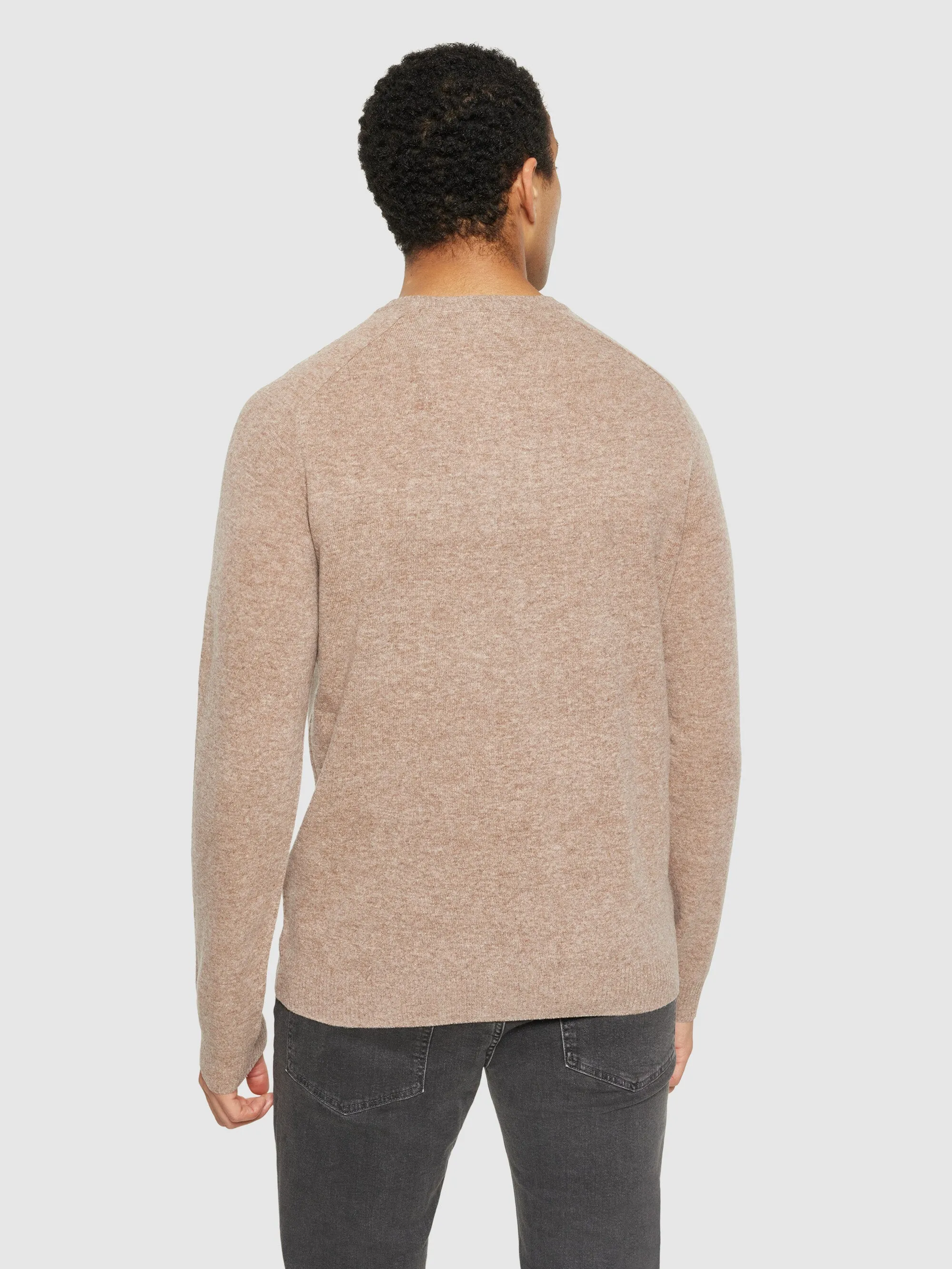 Basic o-neck knit - Kelp melange