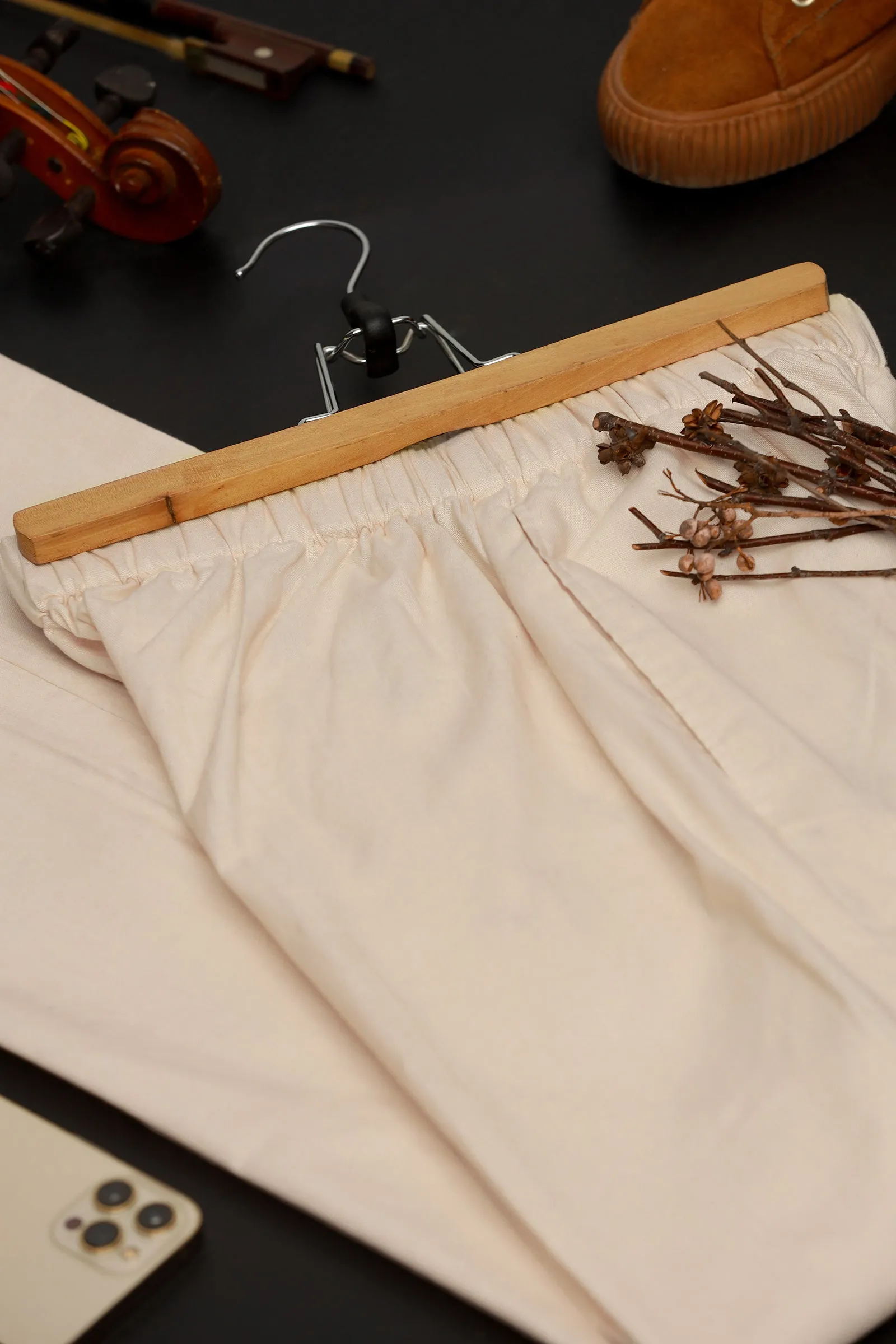 Beige Linen Trousers