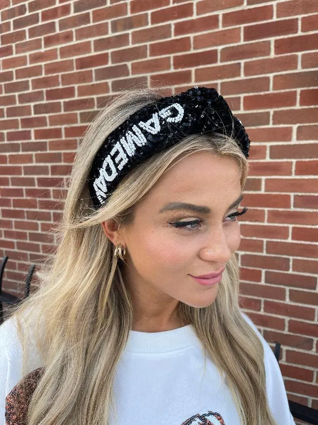 Black Gameday Headband