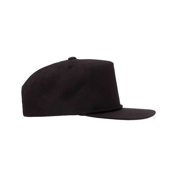 Black Sheep Icon Rope Snapback Hat Black - Black