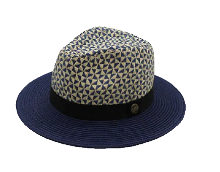 Blue with Beige Summer hat