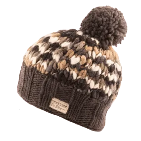 Bobble Hat Uneven Yarn Charcoal