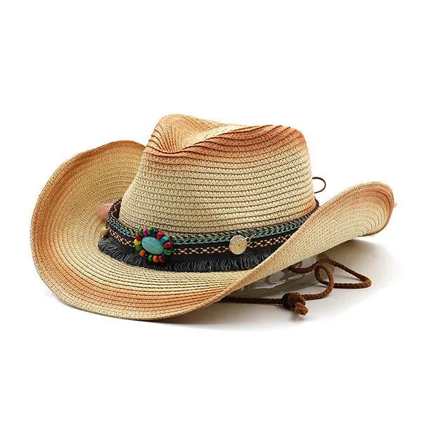 Bohemian Western Cowboy Straw Hat 29506083C