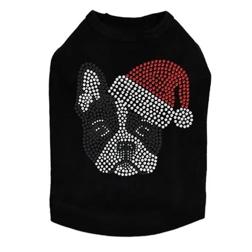 Boston Terrier with Santa Hat Dog Tank - Many Colors