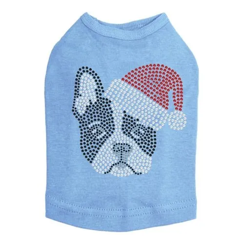 Boston Terrier with Santa Hat Dog Tank - Many Colors