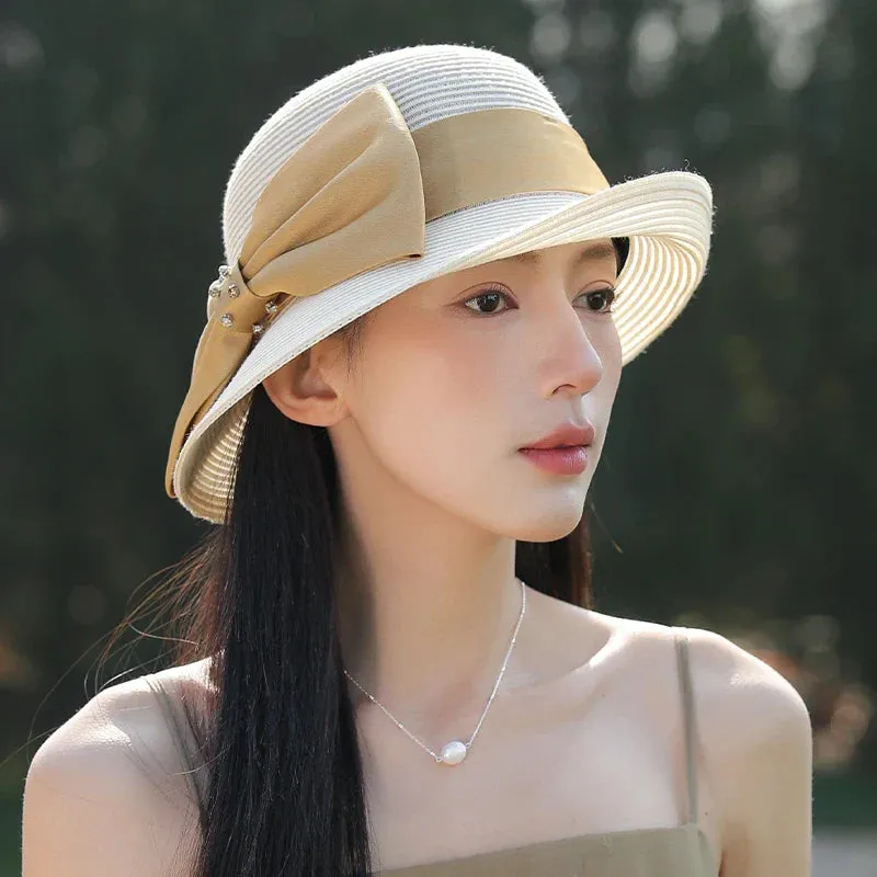 Bow Beach Hat 2024 New Summer Sunscreen Sun Hat