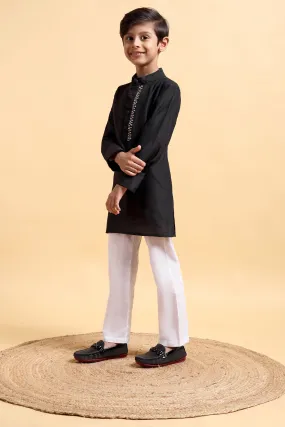 Boys Cotton Silk Embriodery Kurta & Pajama