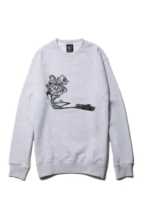 BUZZARD CONTROL CREWNECK GRAY