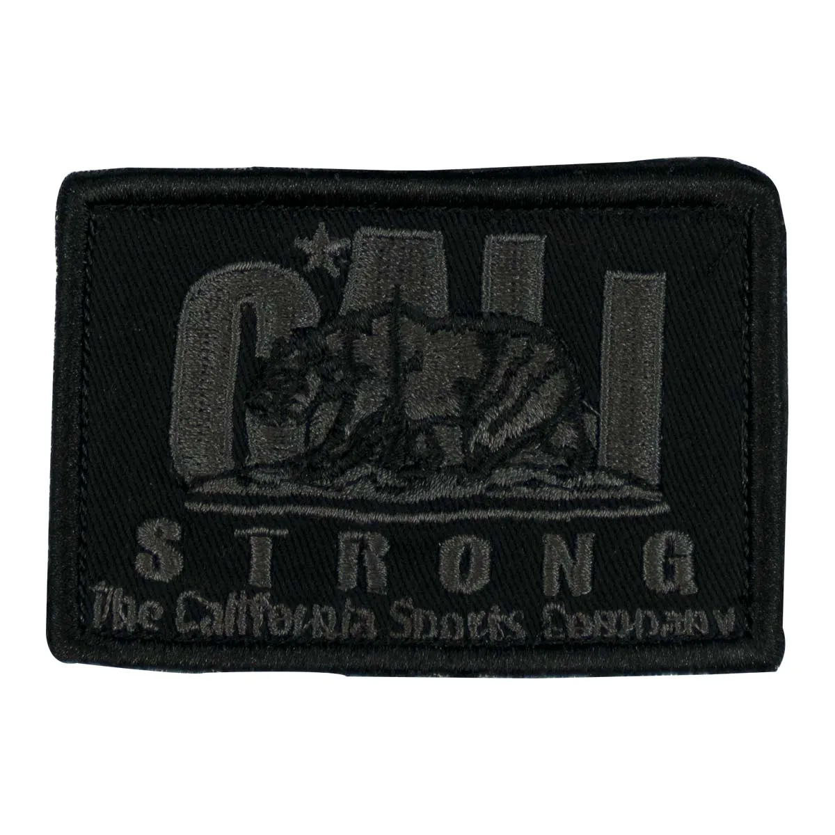 CALI Strong Original Black Grey Hook-and-Loop 2x3 Morale Patch