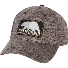 California Bear Appliqué Stretch Fit Hat - Black Heather