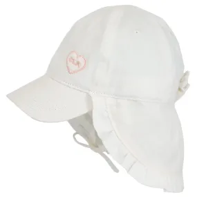 Calikids Cotton Ball Sun Hat - White