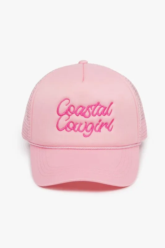 Coastal Cowgirl Trucker Hat-Lt Pink