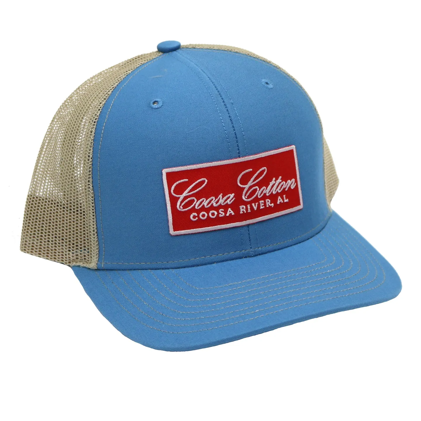 Coosa Cotton Patch Hat- Columbia Blue/Khaki