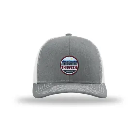 Culver Building-Scape Trucker Hat - Grey & White