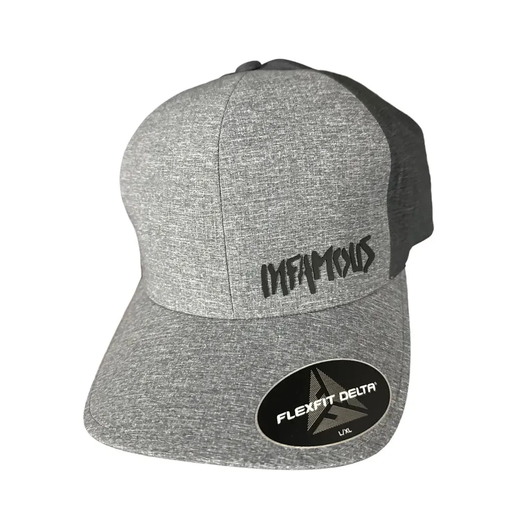 Delta Seamless Hat - Charcoal (Black Infamous Logo)