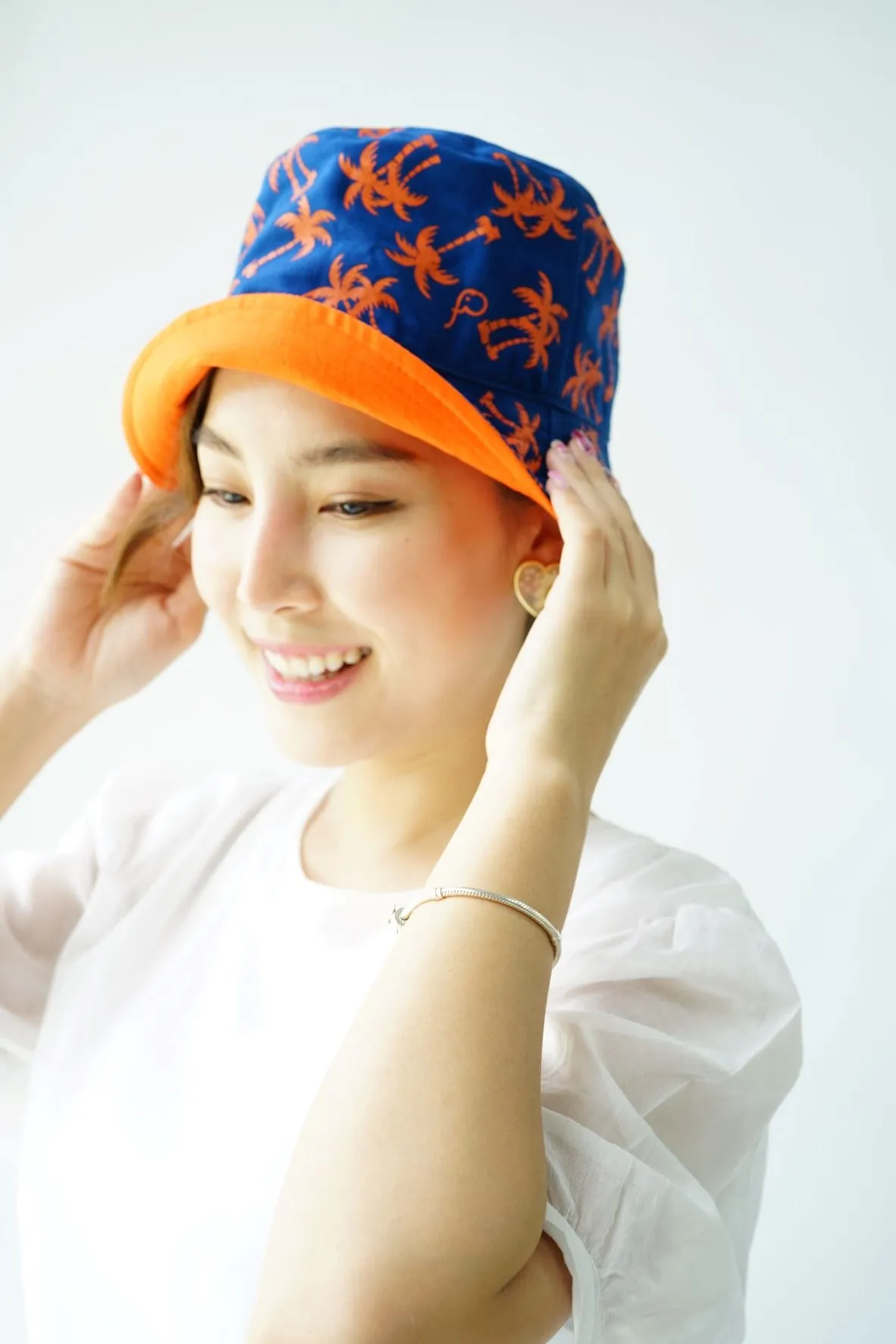 ELEPH HAT PALM - Free size : Orange/Navy