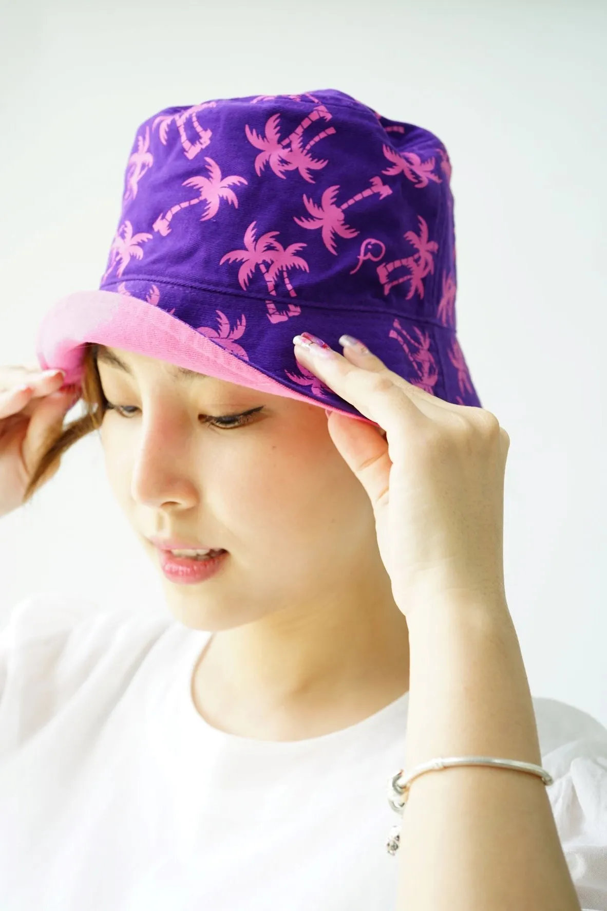 ELEPH HAT PALM - Freesize : Purple/Pink