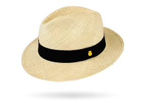 FINE FEDORA PANAMA HAT 'CLASSIC NATURAL' ROLLABLE PREMIUM STANDARD